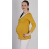 Těhotenské a kojící tričko RIALTO DELFT žluté 0423 (Dámská velikost 46)