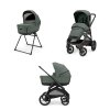 Odľahčený kombinovaný kočík do terénu APTICA XT Taiga Green 2025 s adaptívnym odpružením, vaničkou s 5-timi okienkami a novým o ​​1,5 kg ľahším podvozkom s veľkými kolesami.