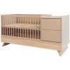 Kombi postieľka Faktum Sienna 3v1 Cappuccino 70x120, vo farbe cappuccino, s dotykovým ovládaním, prestaviteľná na väčšiu detskú posteľ a praktickú skrinku