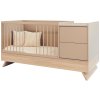 Kombi postieľka Faktum Sienna 3v1 Cappuccino 70x120, vo farbe cappuccino, s dotykovým ovládaním, prestaviteľná na väčšiu detskú posteľ a praktickú skrinku