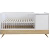 Kombi postieľka Faktum Sienna 3v1 White 70x120 s dotykovým otváraním, prestaviteľná na väčšiu detskú posteľ a praktickú skrinku