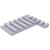 Sada okrajov silver pre všetky odtiene šedých penový puzzlí 120x150 cm