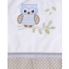 Povlečenie pre postieľku modrá sovička, béžová bodka