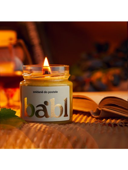 225 ml svíčka ze sojového vosku snídaně do postele káva karamel vanilka babl.cz
