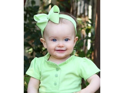 RuffleButts - Lime Bow čelenka