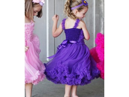 RuffleButts - Purple Princess Petti Dress šaty