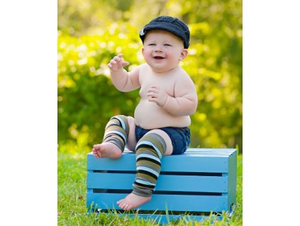 RuggedButts - Gray 3 Stripes You're Out LegWarmers návleky na nohy