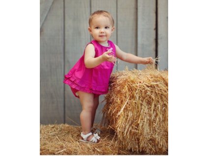 RuffleButts - Fuchsia Swing Top