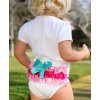 RuffleButts - White Fancy Necklace One-Piece body