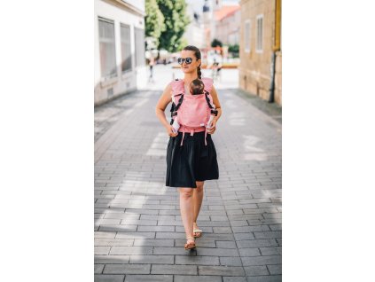 Ergonomické nosítko Lenka Mini Pink klasické popruhy + chrániče ramenních popruhů
