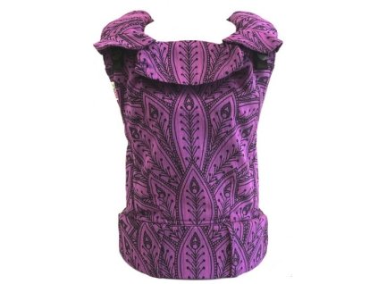 Ergonomické nosítko MoniLu UNI - Peacock Lilac včetně slintáčků