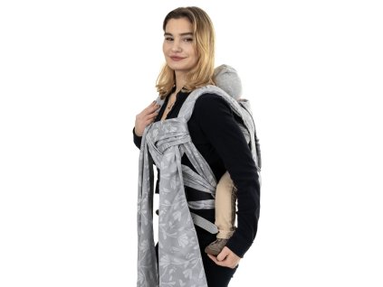 Ergonomické nosítko Fidella FlyClick Plus (Toddler) - Floral Touch Lunar Grey