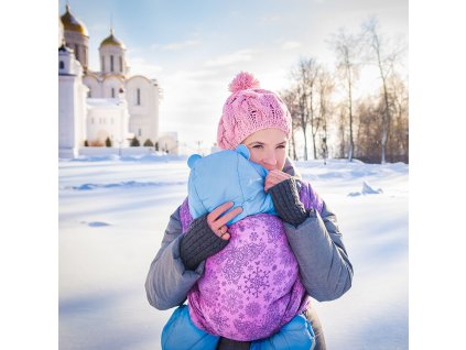 Šátek na nošení dětí Fidella – Iced Butterfly Violet