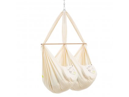 swinging hammock set twin classic with polyester mattress and ceiling fixture natural