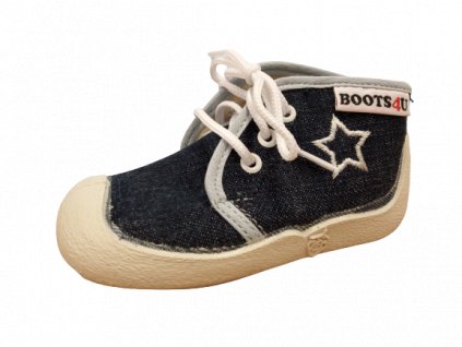 Boots4U textilní tenisky capáčky T015A tmavě modrá