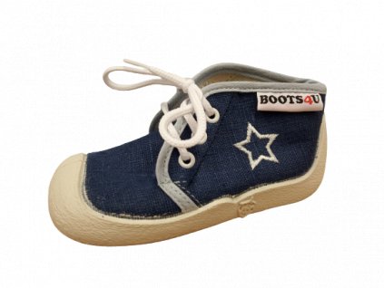 Boots4U textilní tenisky capáčky T015A modrá