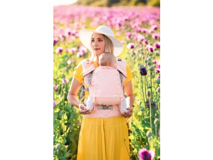 Be Lenka Mini Dots Pink klasické popruhy + chrániče ramenních popruhů