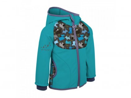 12363 7 unuo detska softshellova bunda s fleecem sv smaragdova pejsci