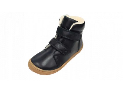 Lurchi zimní barefoot obuv NIK Nappa Navy 33-50006-02
