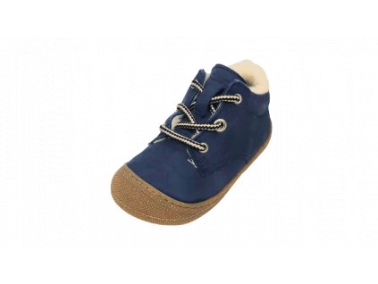 Lurchi zimní barefoot obuv Tor Nubuk Navy 33-53002-22