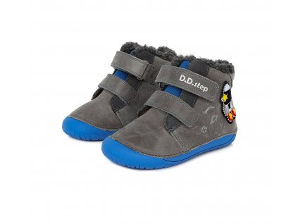 D.D.step zimní barefoot boty W070-252A Grey