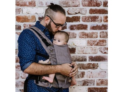 baby size fusion baby carrier with buckles classic chevron walnut 7