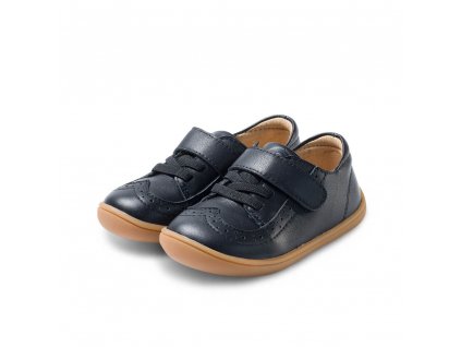 Little Blue Lamb celoroční barefoot obuv Brogue Black BBA221126-BK