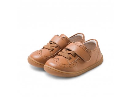 Little Blue Lamb celoroční barefoot obuv Brogue Brown BBA221126-CL