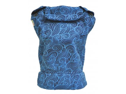 Ergonomické rostoucí nosítko MoniLu UNI PLUS - Waves Blue Dark včetně slintáčků