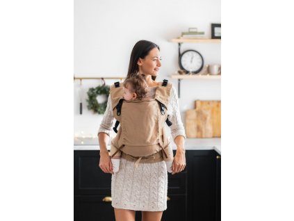 Ergonomické rostoucí nosítko Be Lenka Neo Unicolour Brown klasické popruhy + chrániče ramenních popruhů