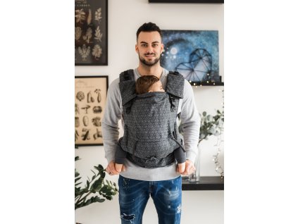 Ergonomické rostoucí nosítko Be Lenka 4ever Neo Ivy Dark Grey široké popruhy + chrániče ramenních popruhů
