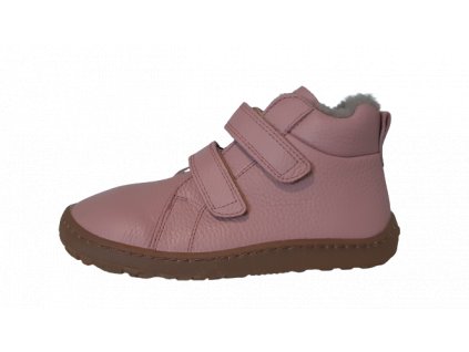 Froddo zimní kotníková barefoot obuv Winter Furry Pink G3110201-3K+3KA