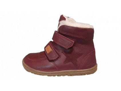 Lurchi zimní barefoot obuv Nemo-Tex Nappa LT Bordo 33-50026-43 s membránou