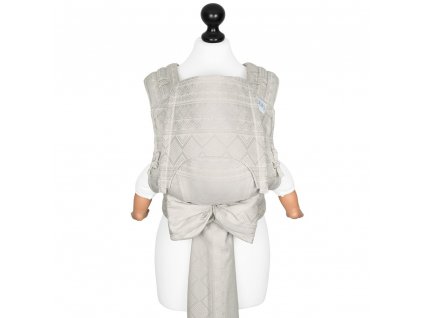baby size fly tai mei tai baby carrier classic cubic lines pale grey