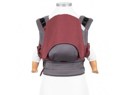 baby size fusion baby carrier with buckles classic lines red