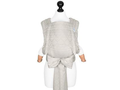 baby size fly tai mei tai baby carrier classic cubic lines pale grey