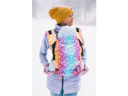 Ergonomické rostoucí nosítko Be Lenka 4ever - Mandala Night klasické popruhy + chrániče ramenních popruhů