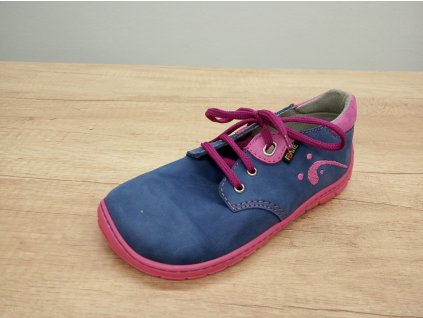Fare Bare dětské celoroční barefoot boty s tkaničkami 5212251