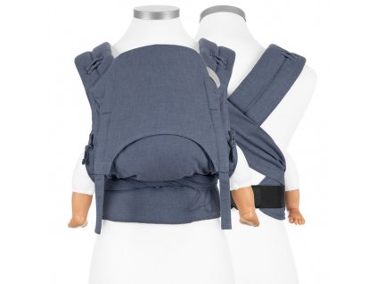 ergonomické nosítko fidella flowclick half buckle babytrage chevron blau baby
