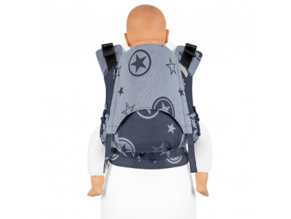 toddler size fidella fusion baby carrier with buckles outer space blue hemp