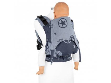 toddler size fidella fusion baby carrier with buckles outer space blue hemp