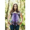 Lenka 4ever Shri Yantra - Violet široké popruhy s křížením + chrániče ramenních popruhů