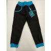 Shara Dětské kalhoty softshellové - černá/modrá