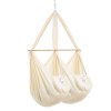 swinging hammock set twin classic with polyester mattress and ceiling fixture natural
