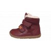 Lurchi zimní barefoot obuv Nemo-Tex Nappa LT Bordo 33-50026-43 s membránou