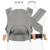 ergonomické nosítko fidella flowclick half buckle babytrage chevron hellgrau baby