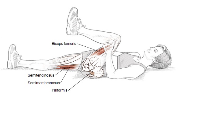 STREČINK - přitažení kolena k hrudi