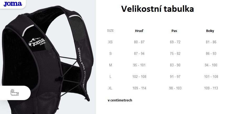 velikostní_tabulka_batoh