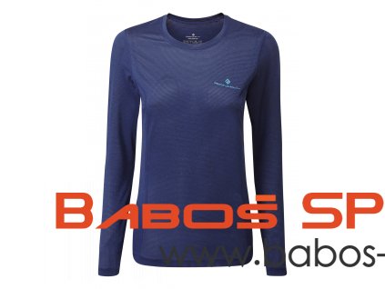 RH 005179 Rh 00675 DeepNavyMarl SpaGreen Womens Tech LS Tee Front