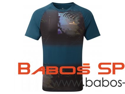 RH 005432 Rh 00729 Peacoat Neon Peach Mens Tech Revive S S Tee Front